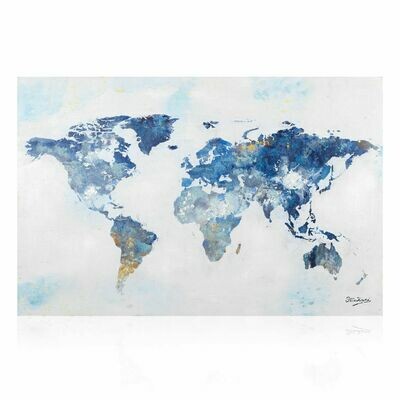 QUADRO SU TELA “ Mondo Blu” CM 60x90 OTTAVIANI HOME
