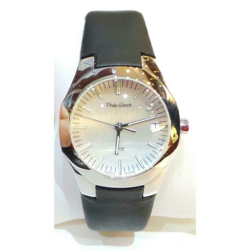 Philip Watch unisex con cinturino in pelle nera Philip Watch unisex con cinturino in pelle nera