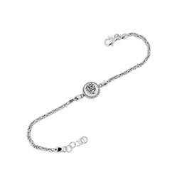 Bracciale in argento con madreperla e maschera apotropaica. Bracciale in argento con madreperla e maschera apotropaica.