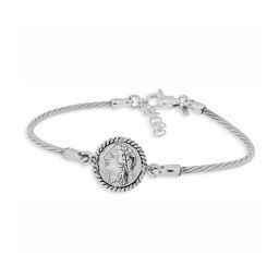 Bracciale in argento con riproduzione di una moneta Magno Greca. Bracciale in argento con riproduzione di una moneta Magno Greca.