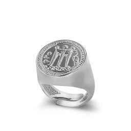 Anello in argento 925° con riproduzione dello statere.Misura regolabile