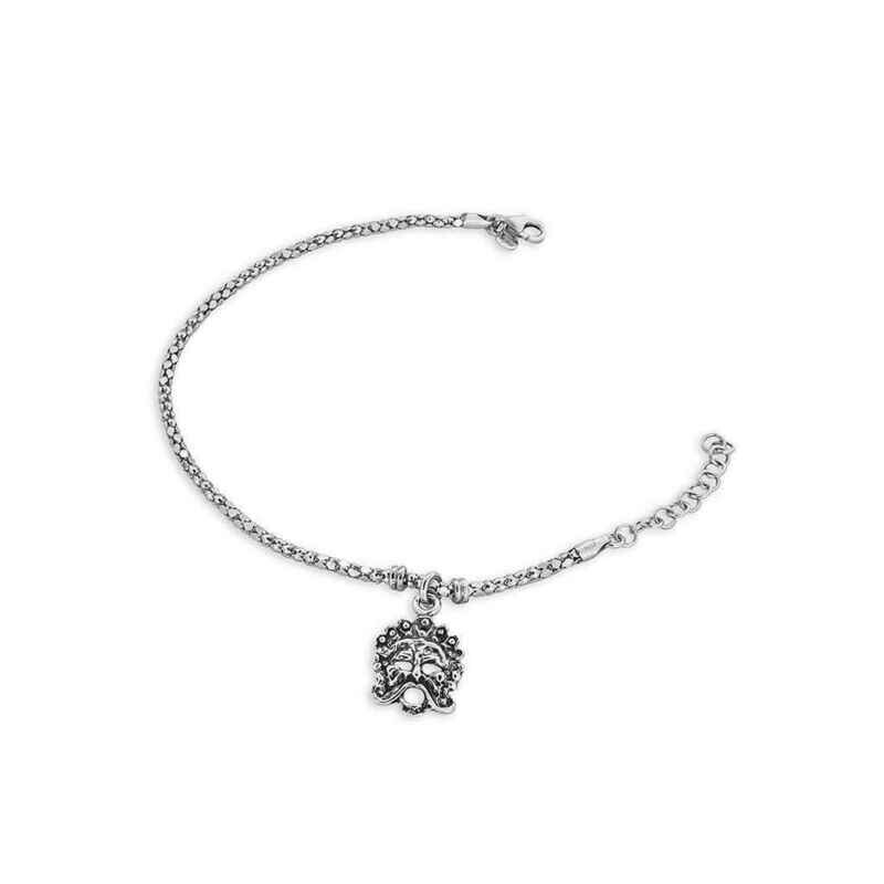 Bracciale in argento con maschera apotropaica. Bracciale in argento con maschera apotropaica.