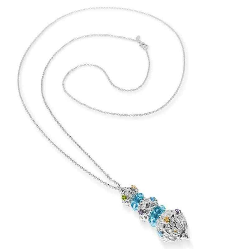 Collier in argento 925° con cristalli sfaccettati Collier in argento 925° con cristalli sfaccettati