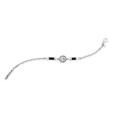 Bracciale in argento con supporti in cuoio riproduzione di moneta Magno Greca