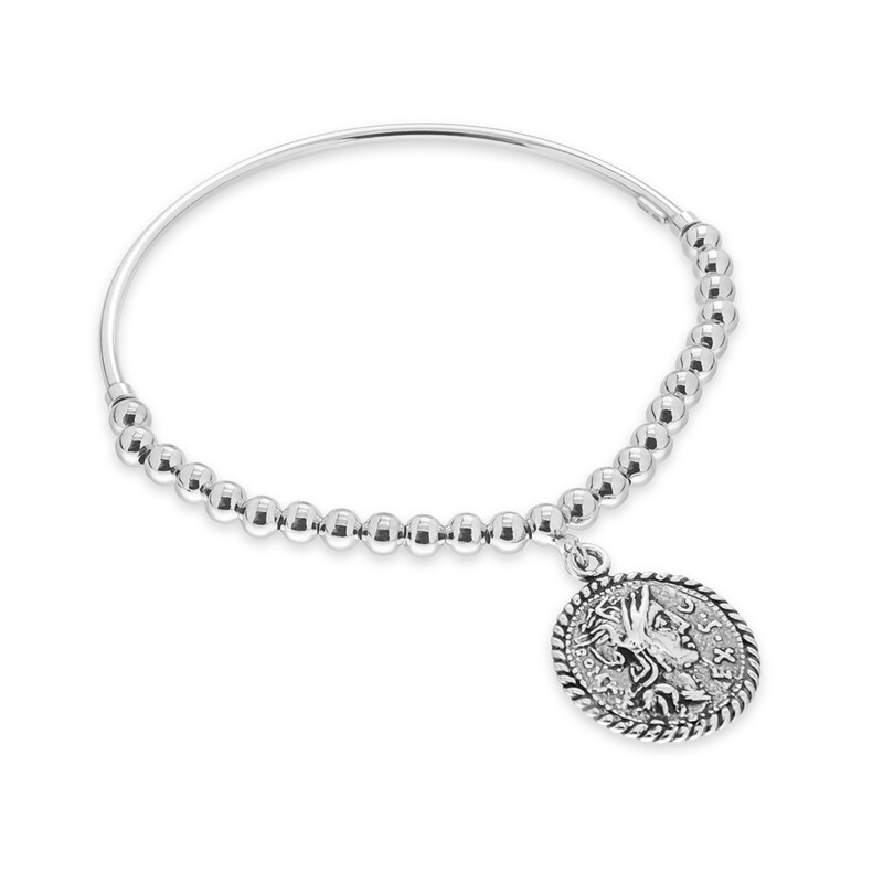 Bracciale in argento con moneta magno-greca. Bracciale in argento con moneta magno-greca.