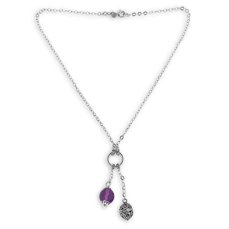 Collier con Jannacca e pitre sfaccettate viola Collier con Jannacca e pitre sfaccettate viola