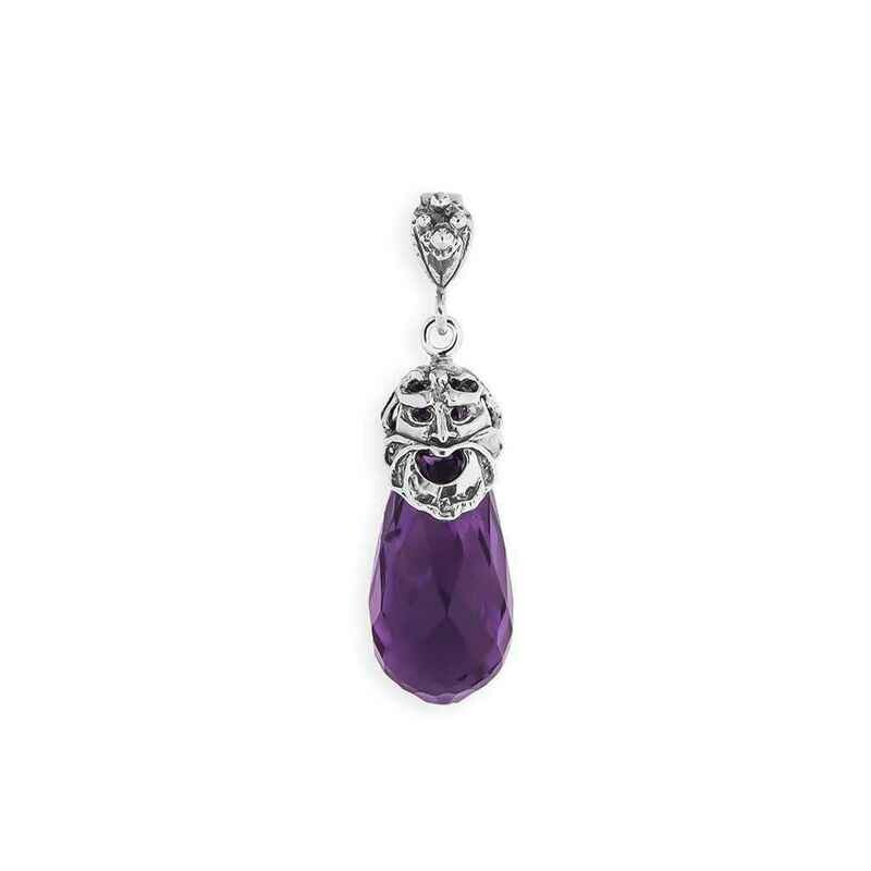 Ciondolo in argento 925° con cristallo sfaccettato.