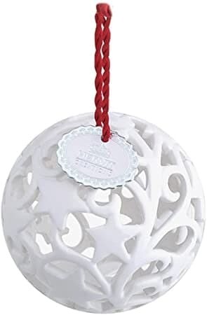 Sfera traforata in porcellana Bianca