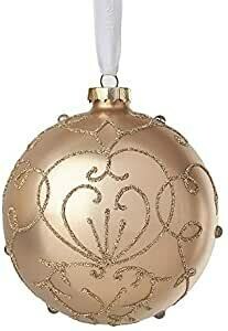 Sfere in vetro soffiato, con decori glitter