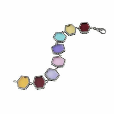Bracciale in Argento e Pietre colorate