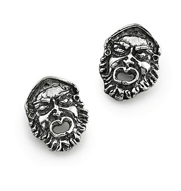 Orecchini con maschera. Linea Magna Grecia