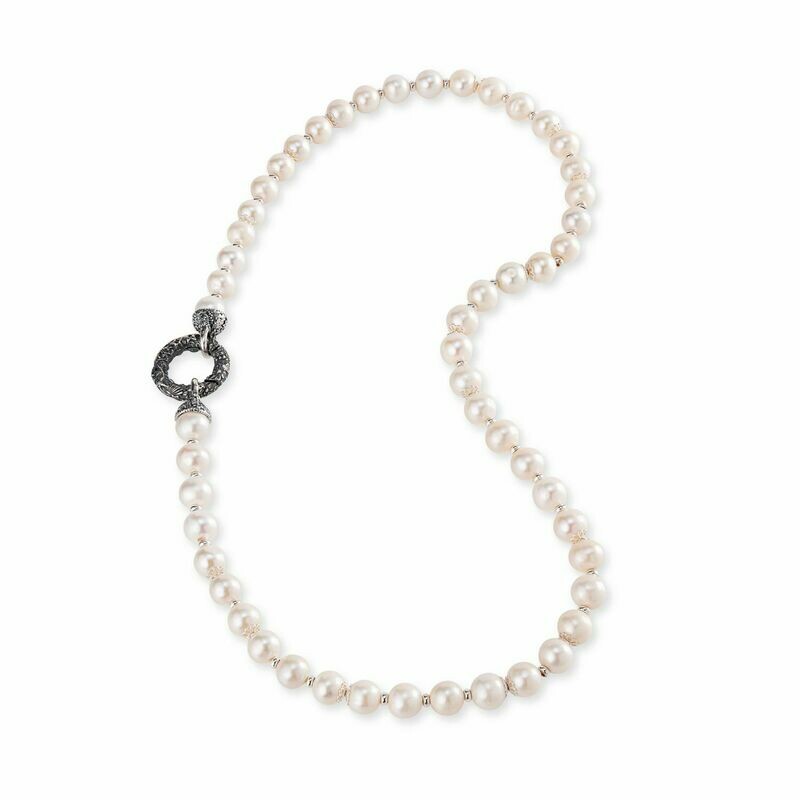Collana di Perle con chiusura in Argento Collana di Perle con chiusura in Argento