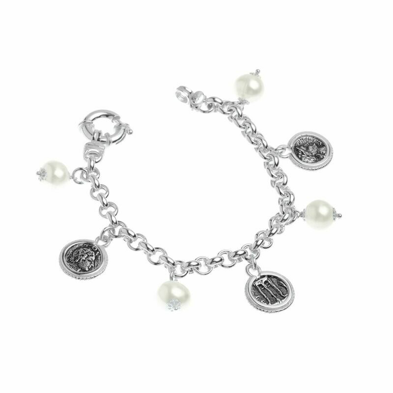Bracciale Perle e Monete Bracciale Perle e Monete