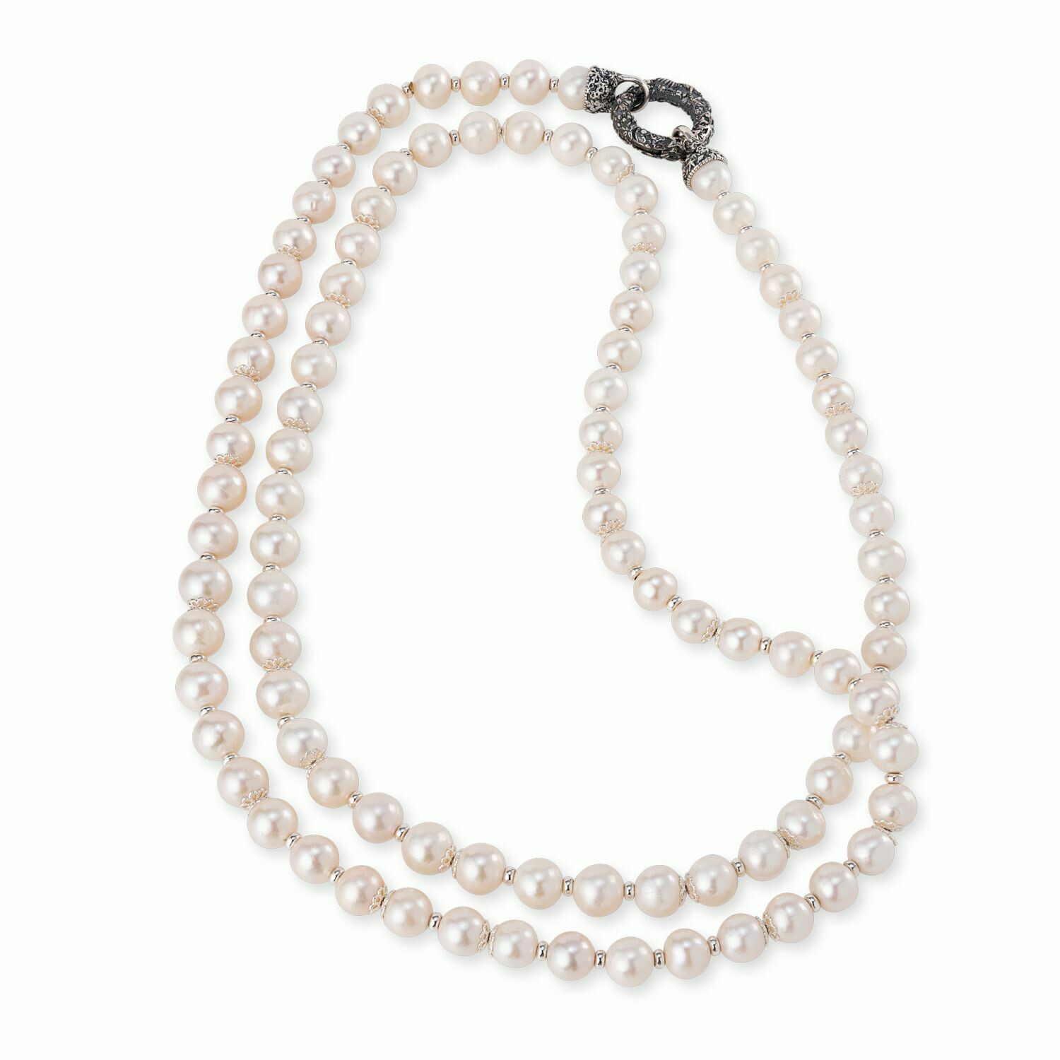 Collana di Perle Chanel con chiusura in Argento