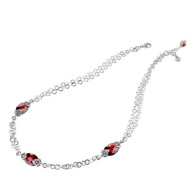Collana con pietre sfaccettate rosse Collana con pietre sfaccettate rosse