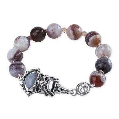 Bracciale arg.925 con agate screziate Bracciale arg.925 con agate screziate