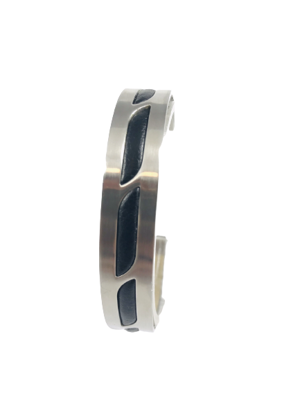 BRACCIALE ACCIAIO E PELLE BRACCIALE ACCIAIO E PELLE