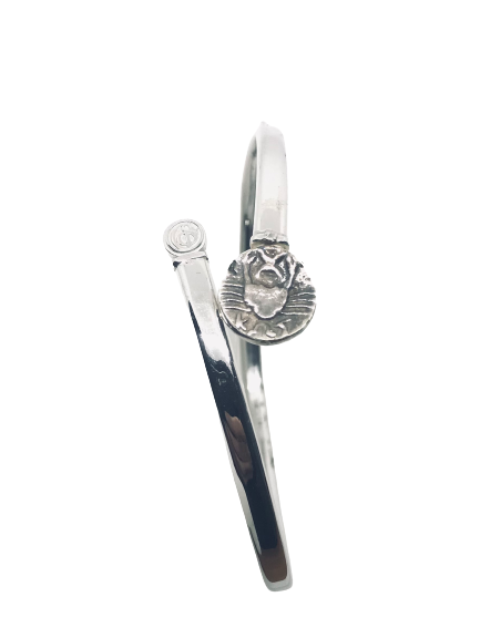 Bracciale a spirale rigido  con moneta
