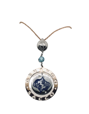 Collana arg. 925 c/smalti e pietra sfaccettata Collana arg. 925 c/smalti e pietra sfaccettata "PESCI"