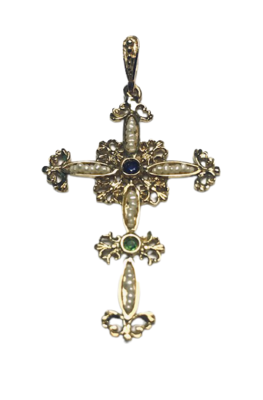CROCE ORO  E PERLINE