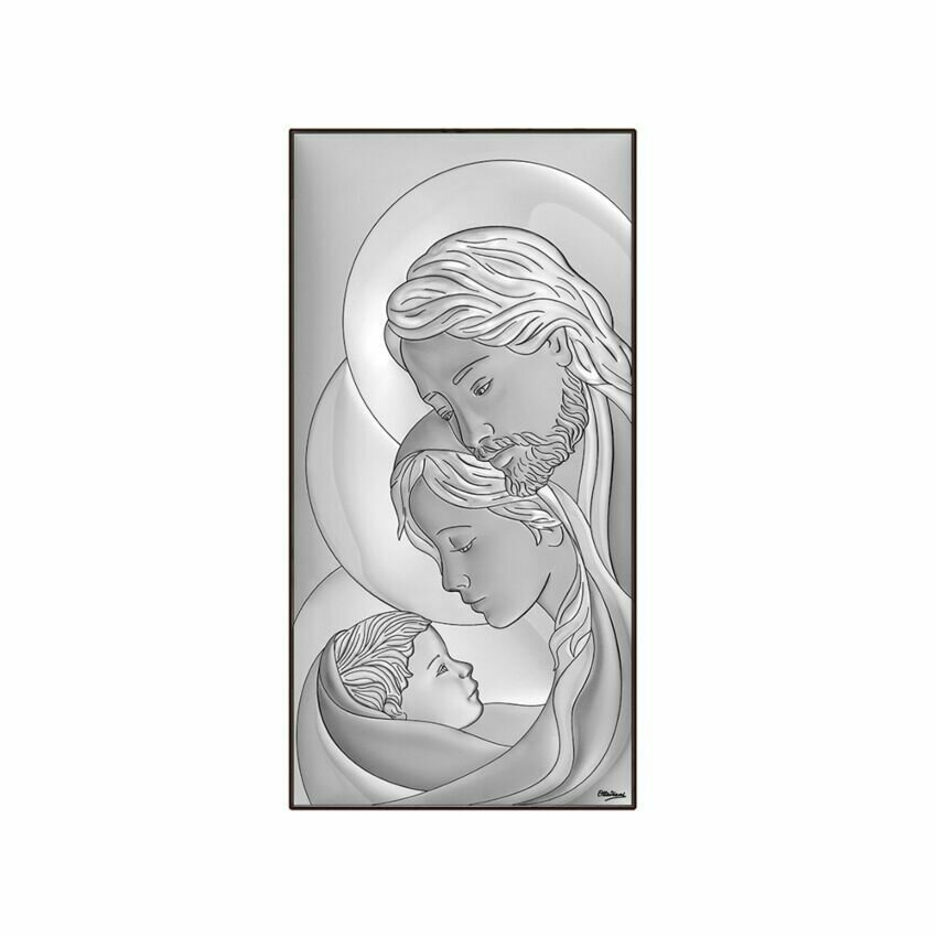 Icona verticale sacra famiglia 9x18