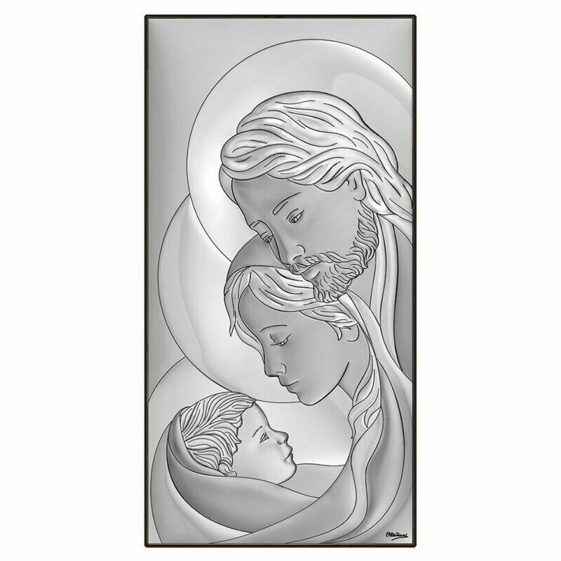 Icona verticale sacra famiglia 24,2x47,5