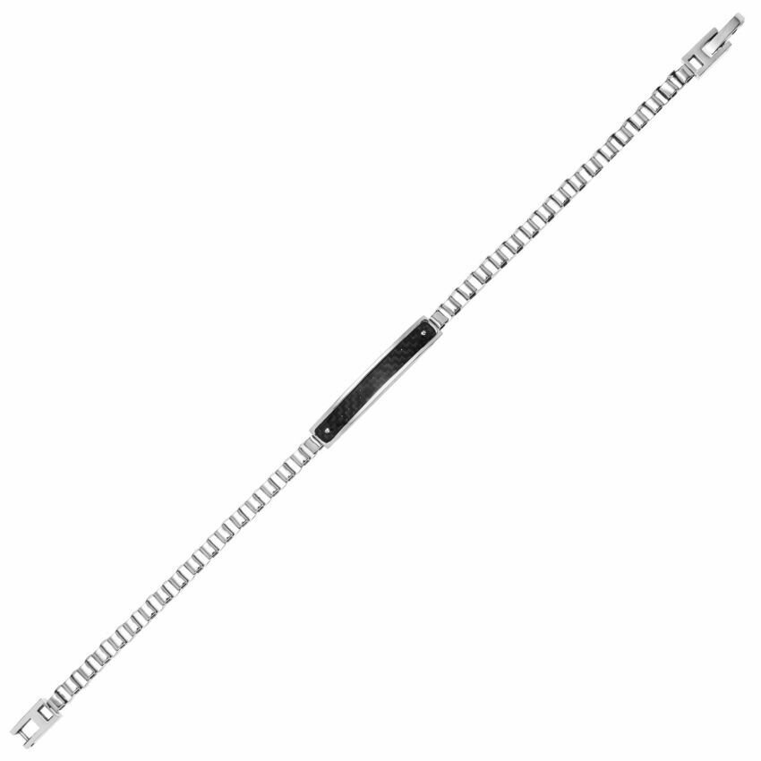Bracciale in acciaio con zirconi