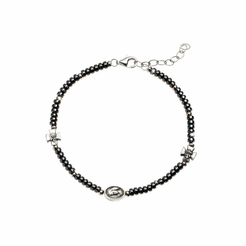 Bracciale in argento ed ematite