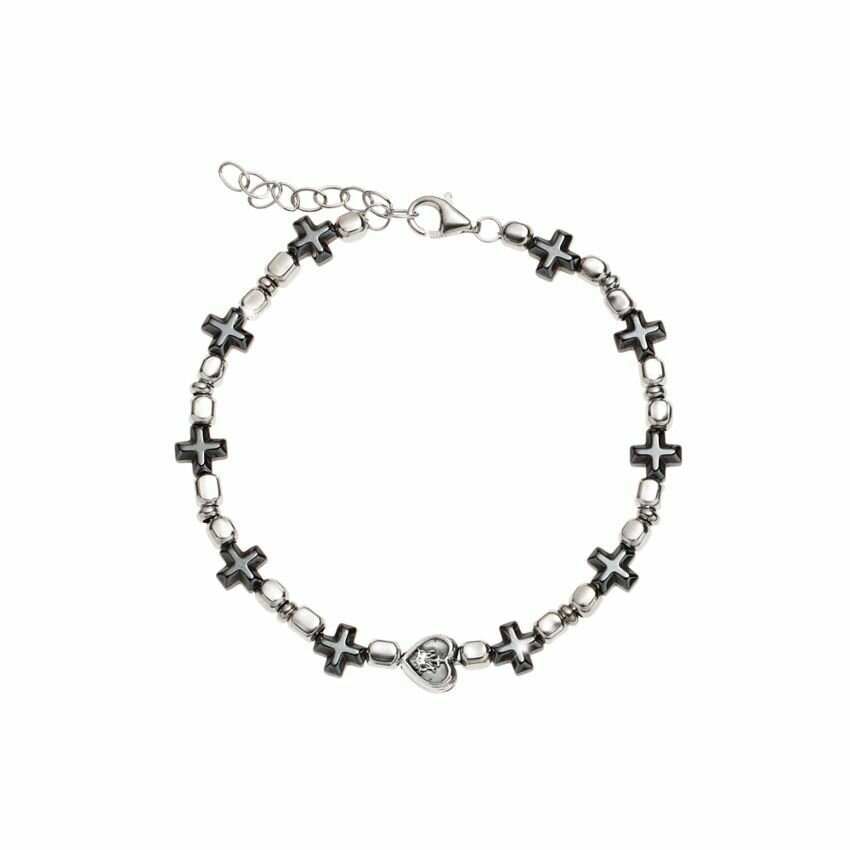 Bracciale in argento ed ematite
