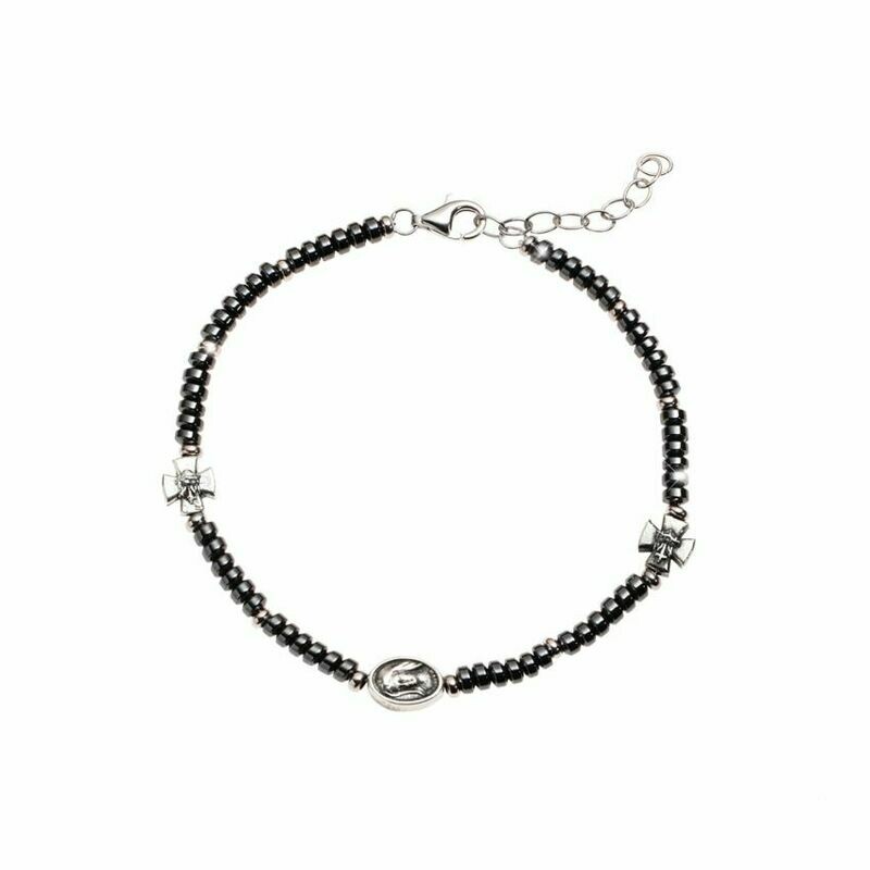 Bracciale in argento ed ematite