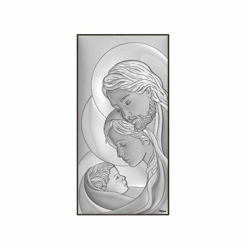Icona verticale sacra famiglia 9x18