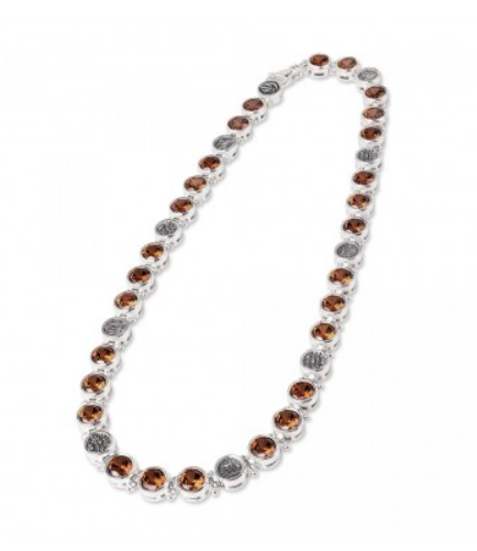 Collana arg.925 con monete maschere e cubic zirconia Collana arg.925 con monete maschere e cubic zirconia