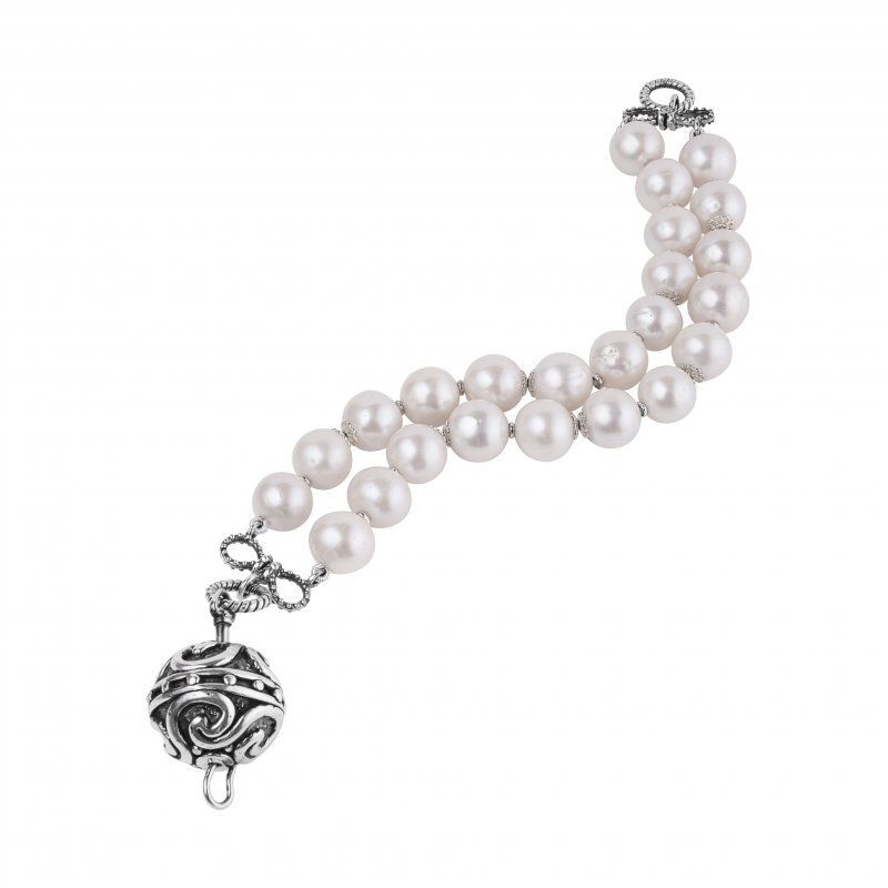 Bracciale Doppio Filo Perle E Sinacolo