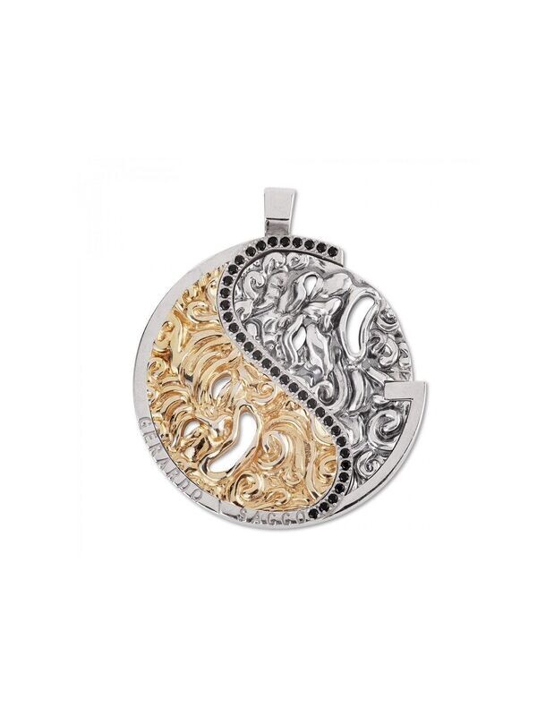 Ciondolo in Argento con maschere e cubic zirconia neri Ciondolo in Argento con maschere e cubic zirconia neri