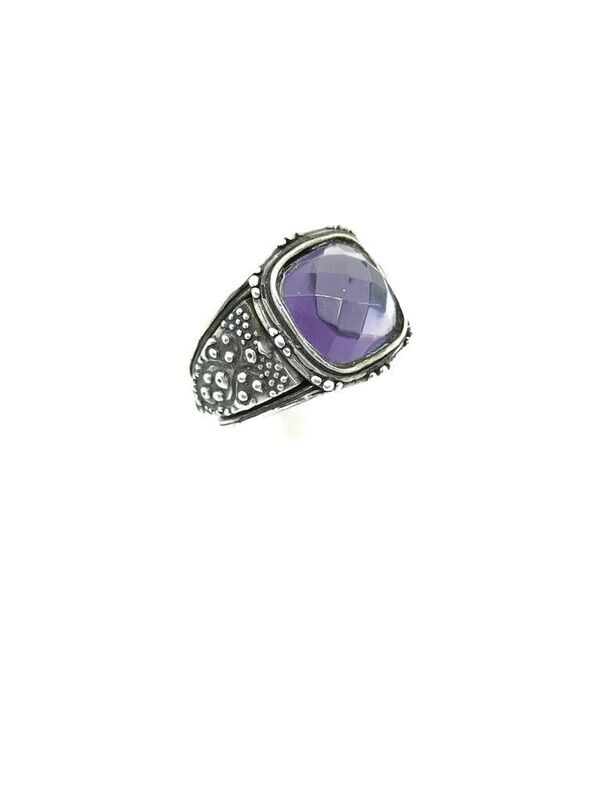 ANELLO A FASCIA C/PIETRA VIOLA ANELLO A FASCIA C/PIETRA VIOLA