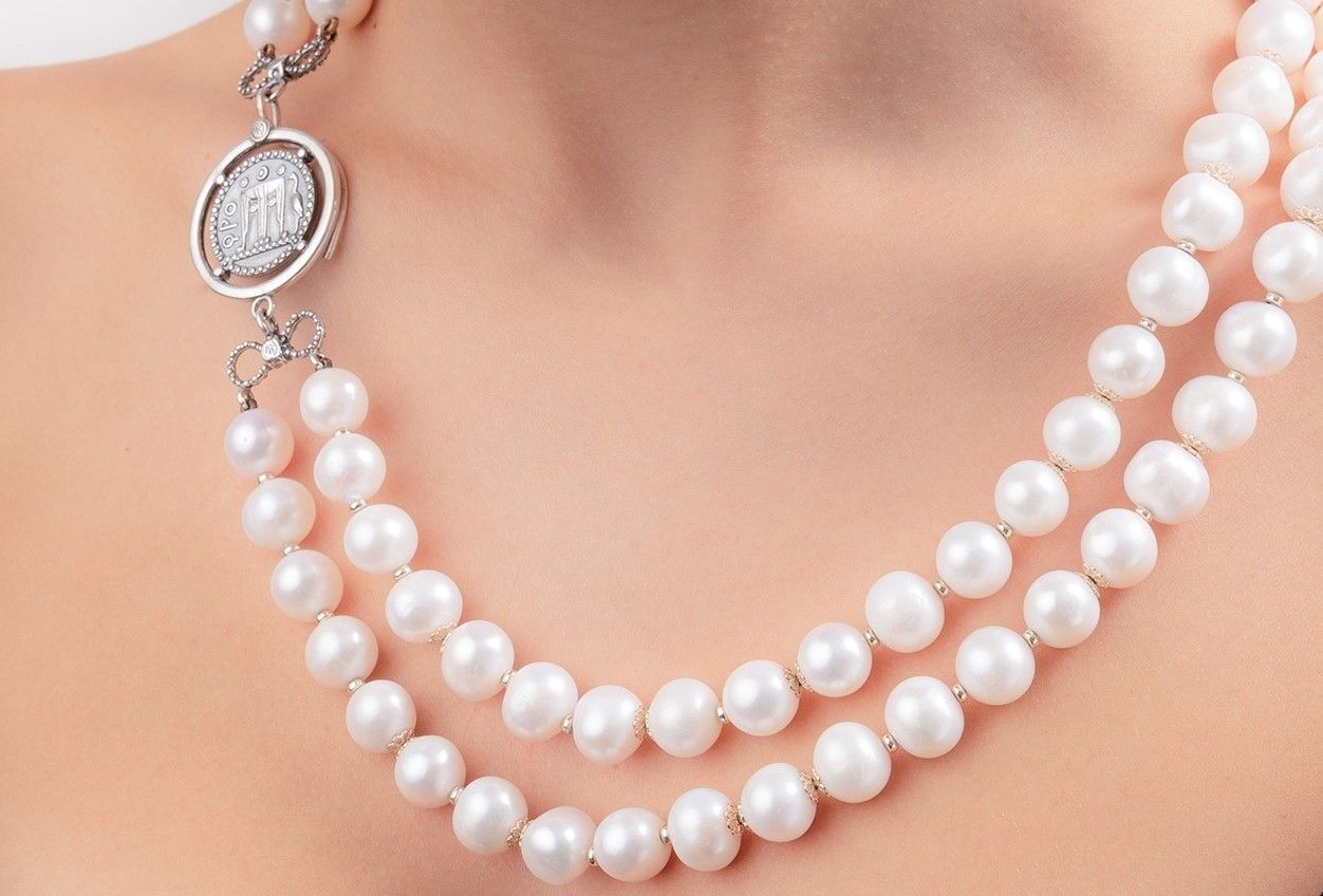 Collana Perle con Moneta