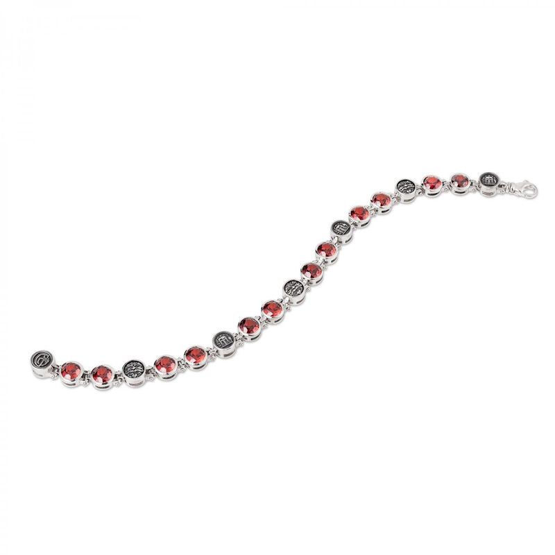 Bracciale con pietre colorate e simboli magnogreci