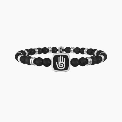 Bracciale Elastico Da Uomo In Pietra Lavica Mano | Stay Strong - Kidult