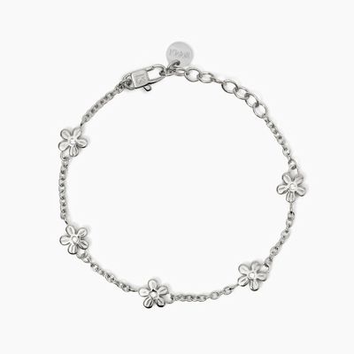 Bracciale con catena rola e fiori Kidult