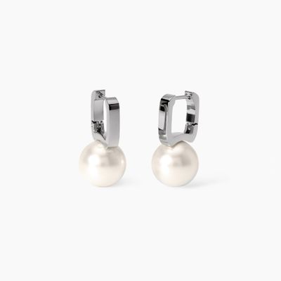 Orecchini in acciaio con perle conchiglia Kidult