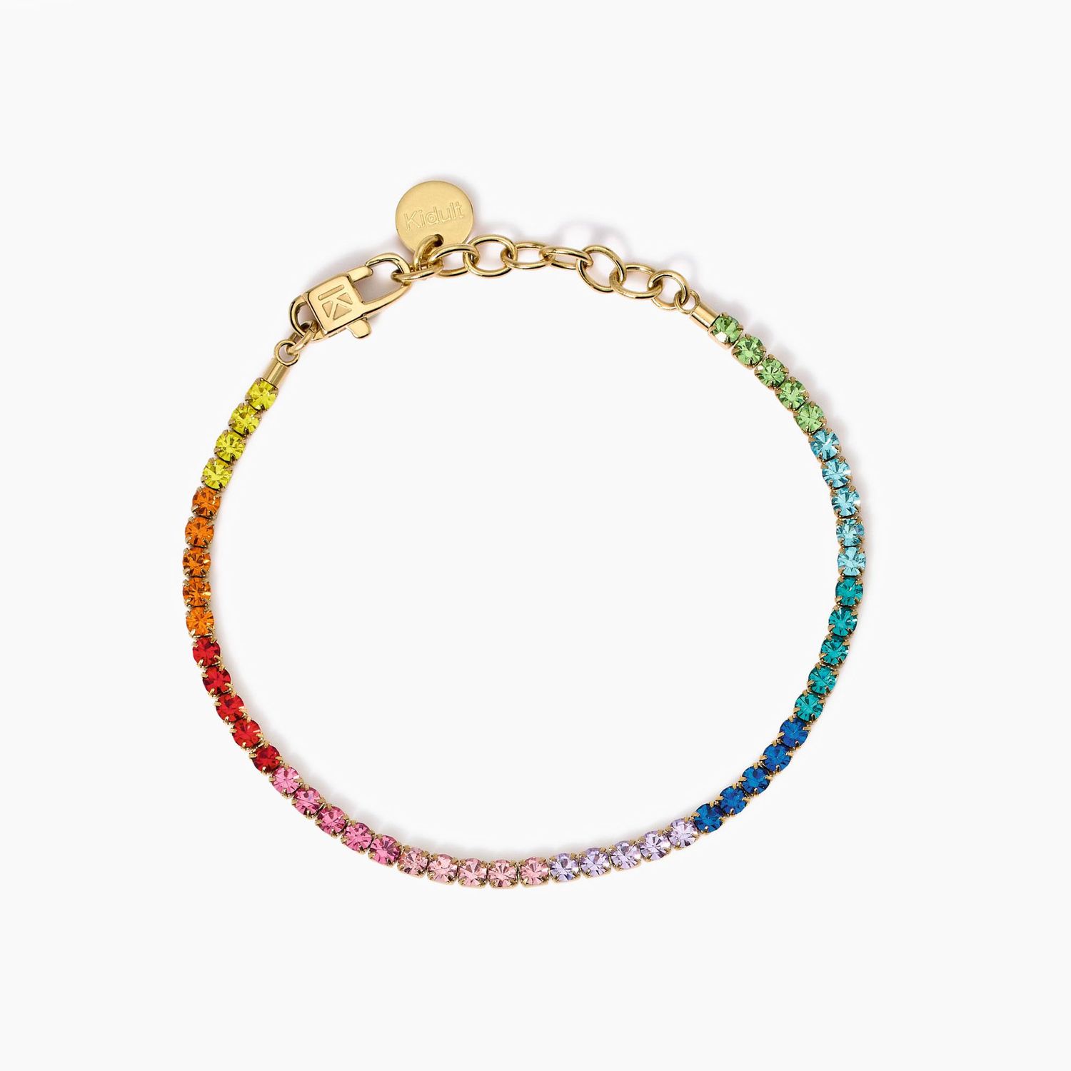 Bracciale tennis dorato multicolor Style 11 Kidult