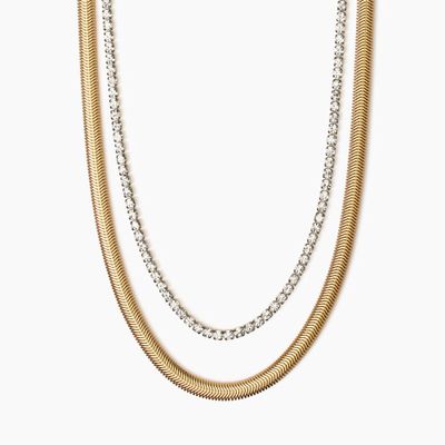 Girocollo dorato con tennis di cristalli Style 02 Kidult