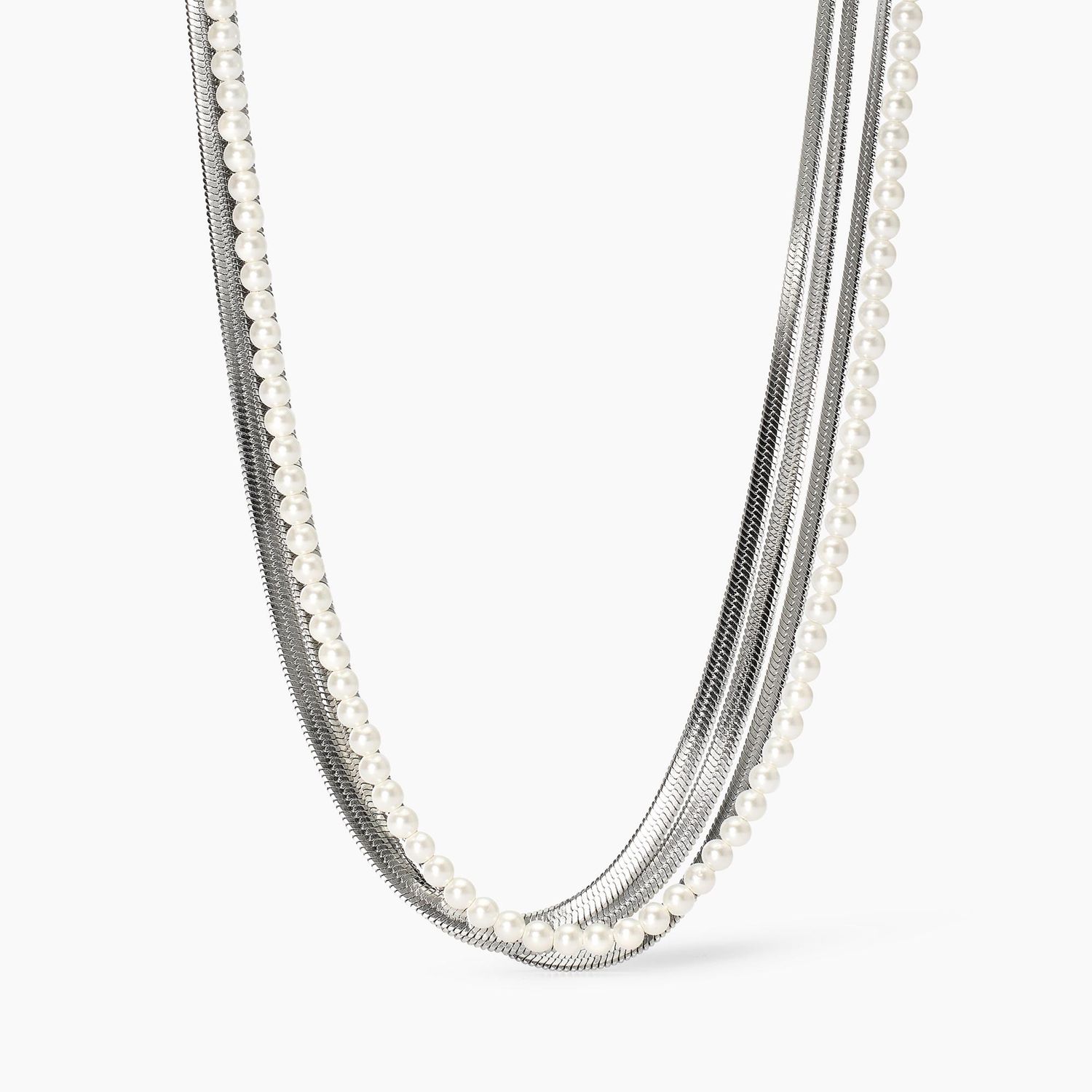 Girocollo con catene e perle conchiglia Kidult