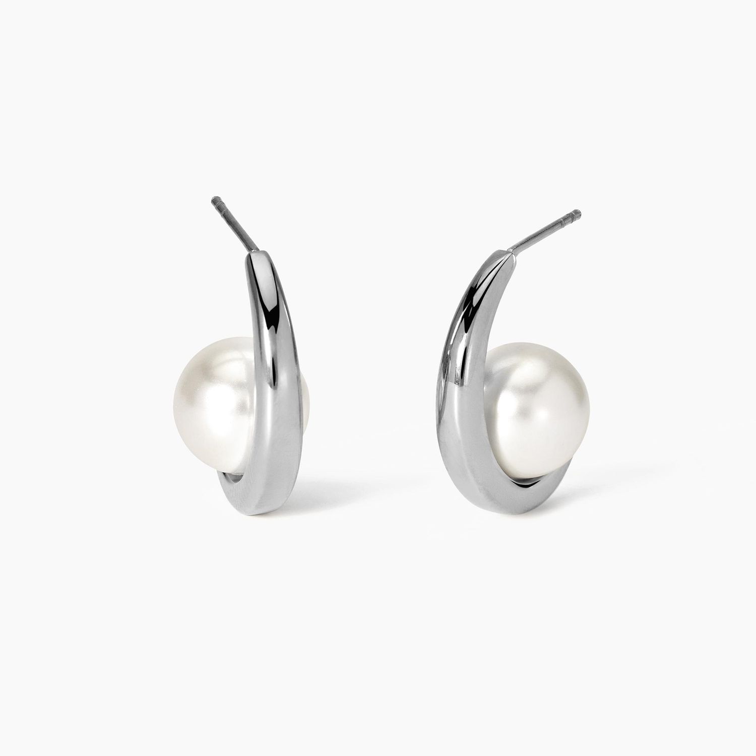 Orecchini semicerchio con perle conchiglia Kidult Orecchini semicerchio con perle conchiglia Kidult