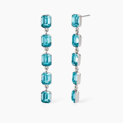 Orecchini pendenti con cristalli azzurri Style 01 Kidult