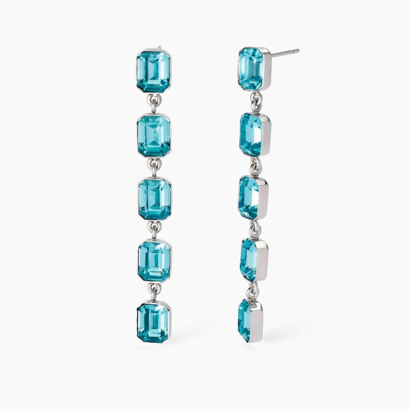 Orecchini pendenti con cristalli azzurri Style 01 Kidult