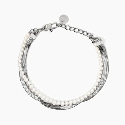 Bracciale con catena e perle conchiglia Kidult Style