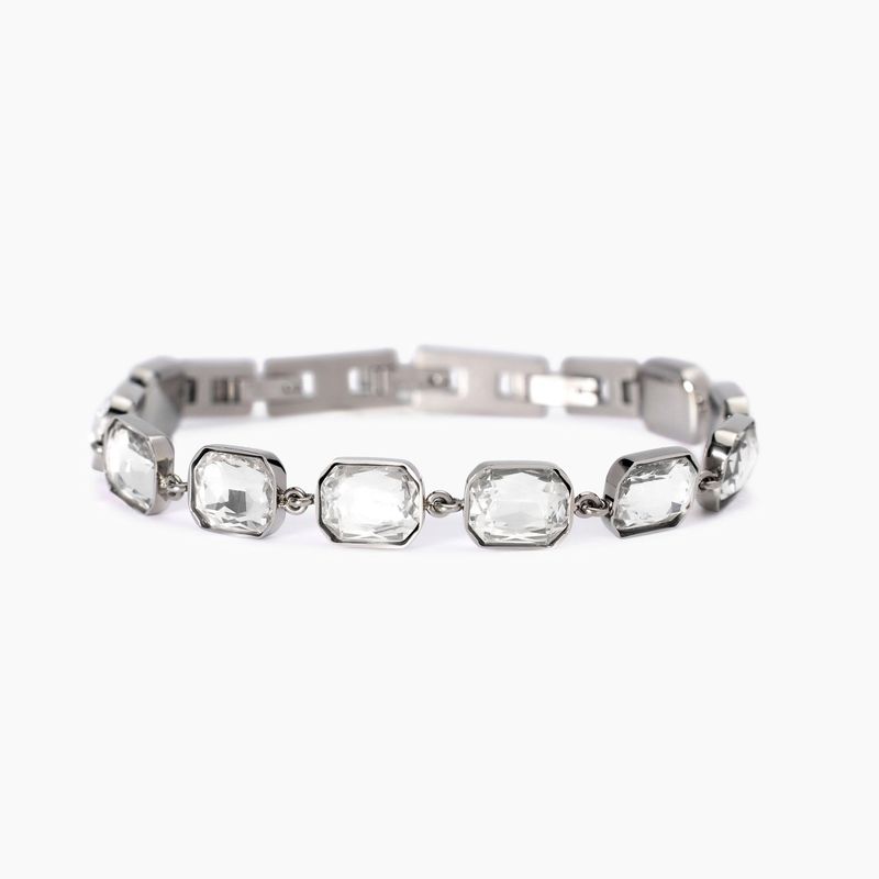 Bracciale con cristalli bianchi Style 01 Kidult