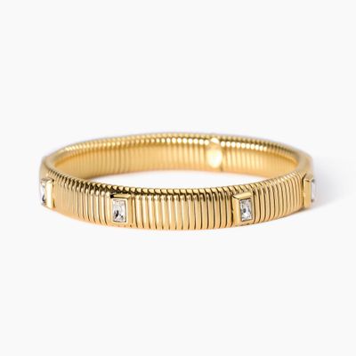 Bracciale tubogas dorato con zirconi Style 05 Kidult