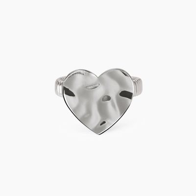 Anello con cuore effetto martellato Style 03 Kidult